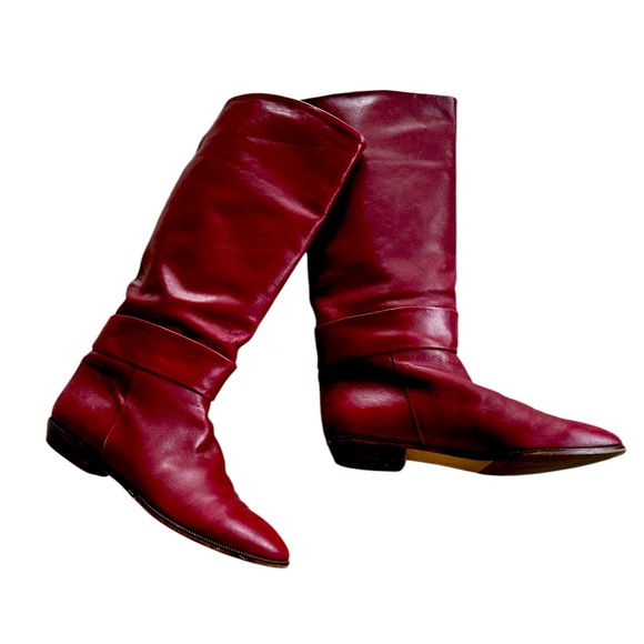 Vintage Bandolino | Oxblood Leather Boots - Picture 1 of 10